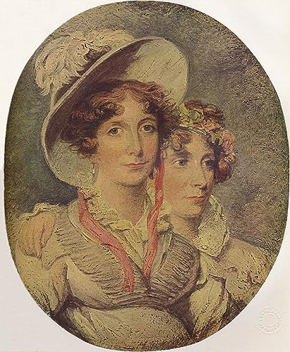 NAAYRASA Bekannt Leinwand Wandkunst Wandmalereien Kunstwerk Prinzessin Amelia von Braunschweig und ihre Tochter Prinzessin Charlotte von George Hayter Wand-Kunst Bild für Office Home Decor 60x90cm von NAAYRASA
