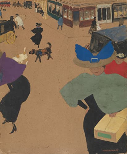 NAAYRASA Berühmte Gemälde Poster Und Drucke Abstraktes Gemälde Straßenszene in Paris von Felix Edouard Vallotton Berühmte Leinwand Drucken für Schlafzimmer Home Decor 60x90cm NAAYRASA Berühmte Gemälde Poster Und Drucke Abstraktes Gemälde Straßenszene in Paris von Felix Edouard Vallotton Berühmte Leinwand Drucken für Schlafzimmer Home Decor 60x90cm von NAAYRASA