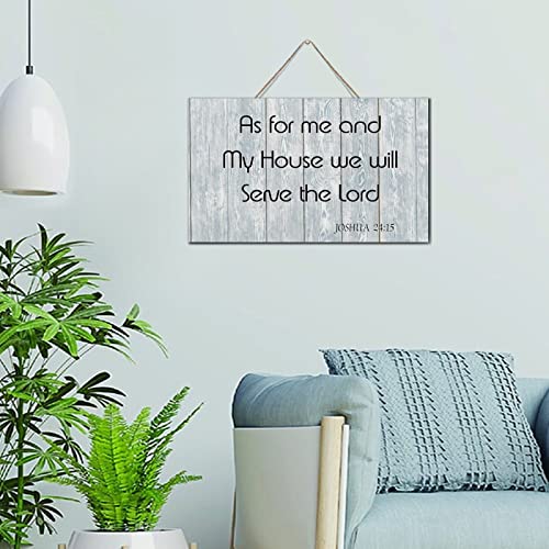 NABRAND Moderne Holzschilder As for Me And My House We Will Serve The Lord, rustikale BauernhausHolzschilder, Heimdekoration, inspirierendes motivierendes Schild für Büro, Wanddekoration, 15,2 x von NABRAND