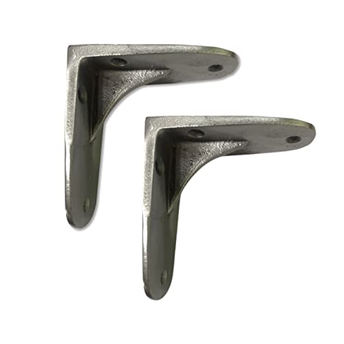 NACH Dekorative Regalhalterungen, 2 Stück 10,9 x 5,1 x 8,9 cm, antikes Metall, Gusseisen, Regalträger aus Metall, dekorative L-Halterungen NACH Dekorative Regalhalterungen, 2 Stück 10,9 x 5,1 x 8,9 cm, antikes Metall, Gusseisen, Regalträger aus Metall, dekorative L-Halterungen von NACH