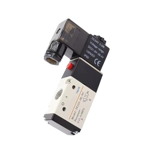 Pneumatisches Magnetventil 3V110-06 3V210-08 3V310-10 3/2-Wege-Luftregelventil AC DC12 24 110 220V(3V210-06NC,DC 12V) von NACODLUL