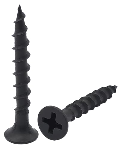 NACX M3,8 x 30 mm, schwarze selbstschneidende Trockenbauschrauben, Karbonstahl, Holzschrauben, Grobgewinde, Kreuzschlitzschrauben für Holz, Schrank, Möbel, 125 Stück NACX M3,8 x 30 mm, schwarze selbstschneidende Trockenbauschrauben, Karbonstahl, Holzschrauben, Grobgewinde, Kreuzschlitzschrauben für Holz, Schrank, Möbel, 125 Stück von NACX