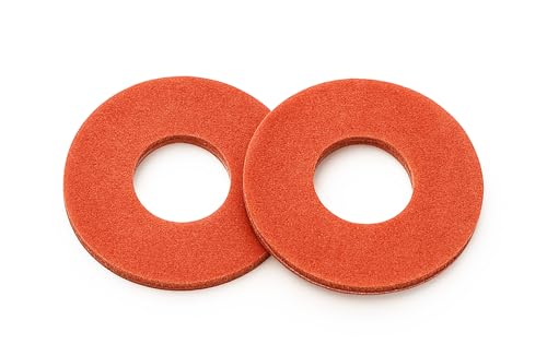 NACX M4-Faser-Unterlegscheiben, rote Stahlpapier-Isolationsscheiben, Dichtungen, 4 mm Innendurchmesser, 10 mm Außendurchmesser, 1 mm dick, 1200 Stück von NACX