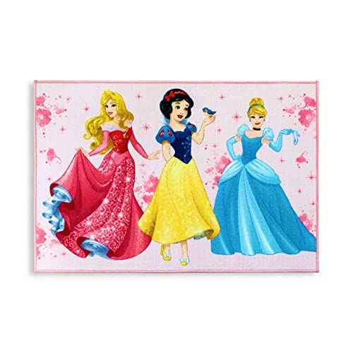 NADA HOME Rutschfester Teppich für Kinderzimmer, Disney, Prinzessinnen, 80 x 120 cm, 4849 von NADA HOME