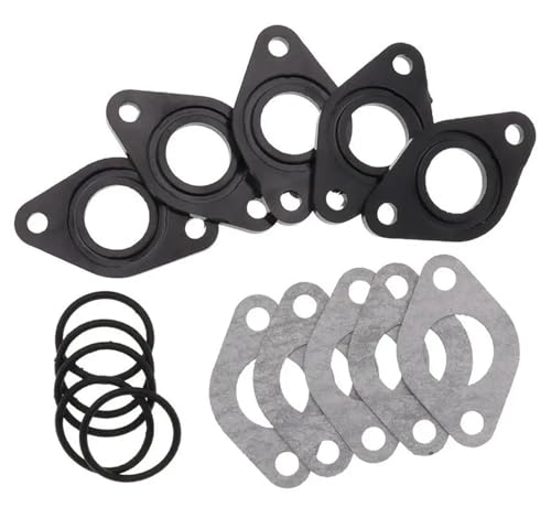 Zylinderkopfdichtungen 5 Set 20mm Vergaser Ansaugstutzen Rohrdichtung Spacer Dichtung Fit für chinesische 50cc 70cc Motor XR SSR KLX CRF Motordichtungen von NADCFN