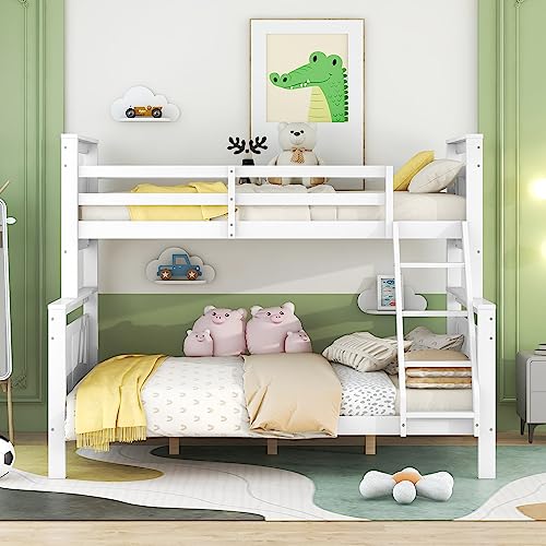 NADEUSAK Etagenbett 90x200cm mit Leiter und Sicherheitsgeländer, umbaubar in 2 getrennte Betten, Holzbett für Kinder, Jugendliche und Erwachsene,Weiß NADEUSAK Etagenbett 90x200cm mit Leiter und Sicherheitsgeländer, umbaubar in 2 getrennte Betten, Holzbett für Kinder, Jugendliche und Erwachsene,Weiß von NADEUSAK