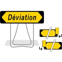 Nadia Signalisation - Verkehrsschild KD22a Umleitung mit Füßen 1000x300mm deviationsurpied von NADIA SIGNALISATION
