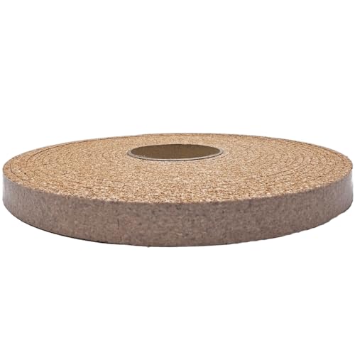 NADOtec Kork Dichtungsband - Presskork Natur 25 mm x 3 mm (exakt 2,8 mm) - 10 m auf Rolle. ca. 220kg/m3, einseitig selbstklebend von NADOtec