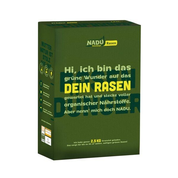 NADU Naturdünger Organischer Rasendünger für 50 qm (Granulat) von NADU Naturdünger