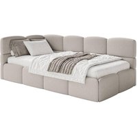 NADUVI Collection | Jugendbett Chloe links Bouclé 90x200 mit Stauraum von NADUVI Collection