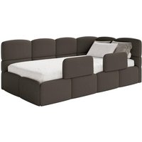 NADUVI Collection | Jugendbett Chloe rechts Bouclé 90x200 mit Stauraum und Sprossen NADUVI Collection | Jugendbett Chloe rechts Bouclé 90x200 mit Stauraum und Sprossen von NADUVI Collection