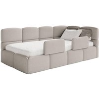NADUVI Collection | Jugendbett Chloe rechts Bouclé 90x200 mit Stauraum und Sprossen von NADUVI Collection