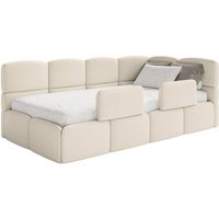NADUVI Collection | Jugendbett Chloe rechts Bouclé 90x200 mit Stauraum und Sprossen NADUVI Collection | Jugendbett Chloe rechts Bouclé 90x200 mit Stauraum und Sprossen von NADUVI Collection