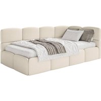 NADUVI Collection | Jugendbett Chloe rechts Bouclé 90x200 mit Stauraum NADUVI Collection | Jugendbett Chloe rechts Bouclé 90x200 mit Stauraum von NADUVI Collection
