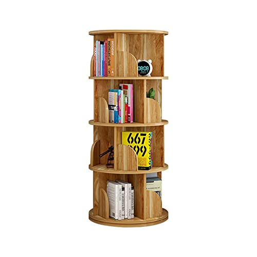 NADYE Bücherregal Librería, drehbares Bücherregal, um 360° drehbar, Bücherregal, Eckregal, um 360° drehbar, Vitrine, drehbares Bücherregal (Brown 40 * 129cm) von NADYE