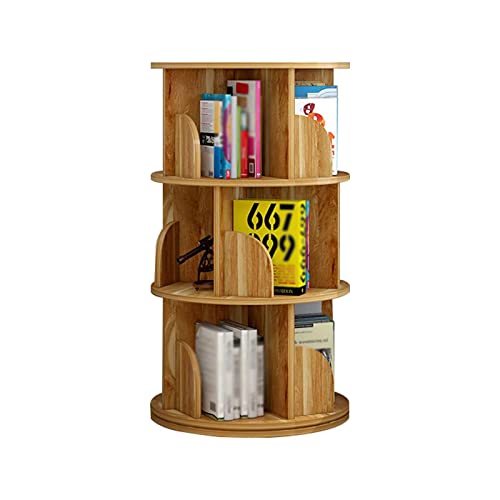 NADYE Bücherregal Librería, drehbares Bücherregal, um 360° drehbar, Bücherregal, Eckregal, um 360° drehbar, Vitrine, drehbares Bücherregal (Brown 40 * 98cm) von NADYE