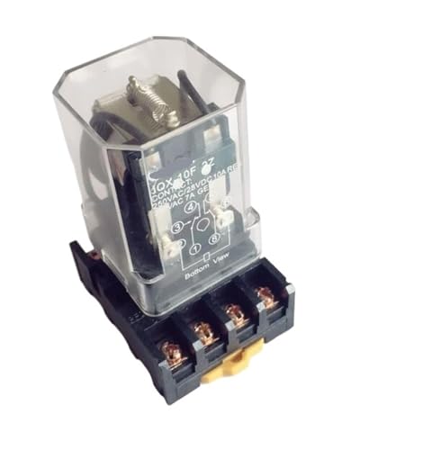 Intermediate relay JQX-10F 2Z/3Z small general relay with base 8PIN DC12V DC24V AC110V AC220V(JQX-10F 3Z,DC24V) von NAETCVMM