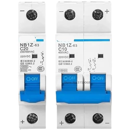 NB1Z-63 AC DC 220V 400V Circuit Breaker MCB Solar Energie Photovoltaik Haushalt Luft Schalter(2P,6A) von NAETCVMM