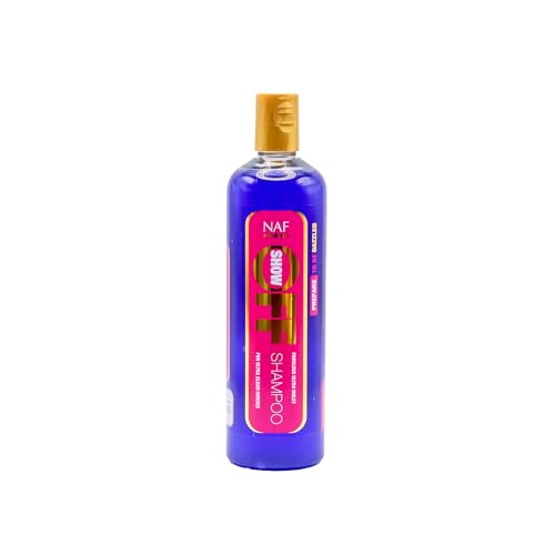 NAF Show Off Shampoo 500ml - Tiefenreinigende & hochglänzende Fellwäsche für Pferde - hellt alle Fellfarben auf - Mit frischem Duft für Show-Ready Shine von NAF
