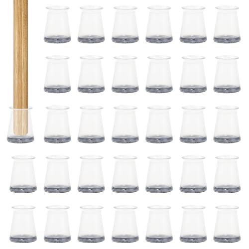 NAHUAA 32 Stück Schutzkappen für Stuhlbeine Transparent Stuhlbeinkappen Rund 13-23 mm Stuhlbeinschoner mit Filzgleiter PE für Holzböden, Laminat und Fliesenböden, Schützen Sie den Boden NAHUAA 32 Stück Schutzkappen für Stuhlbeine Transparent Stuhlbeinkappen Rund 13-23 mm Stuhlbeinschoner mit Filzgleiter PE für Holzböden, Laminat und Fliesenböden, Schützen Sie den Boden von NAHUAA