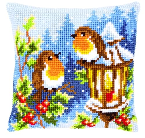 NAHUIGOOD Stick Kit Diy Kissen Kit Kissen Cover Bastelset Straßenlaternen, Vögel 45X45Cm Diy Kissenbezug Für Erwachsene Anfänger, Handnäh Stickset Mit Blumenmustern NAHUIGOOD Stick Kit Diy Kissen Kit Kissen Cover Bastelset Straßenlaternen, Vögel 45X45Cm Diy Kissenbezug Für Erwachsene Anfänger, Handnäh Stickset Mit Blumenmustern von NAHUIGOOD