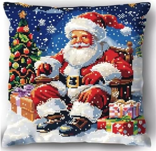 NAHUIGOOD Stick Kit Diy Kissen Kit Kissen Cover Bastelset Weihnachtsmann-Geschenke 45X45Cm Diy Kissenbezug Für Erwachsene Anfänger, Handnäh Stickset Mit Blumenmustern NAHUIGOOD Stick Kit Diy Kissen Kit Kissen Cover Bastelset Weihnachtsmann-Geschenke 45X45Cm Diy Kissenbezug Für Erwachsene Anfänger, Handnäh Stickset Mit Blumenmustern von NAHUIGOOD
