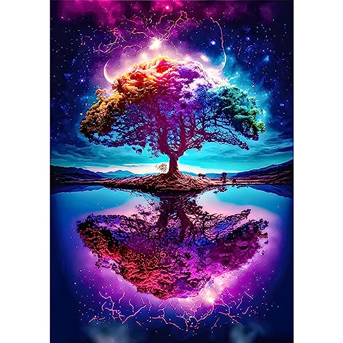 NAIMOER Baum Herz Diamond Painting Kits für Erwachsene Kinder, 5D Diamant Painting Bilder Landschaft Erwachsene, DIY 5D Diamond Painting Baum Diamant Malerei Set für Home Dekor 30x40cm von NAIMOER