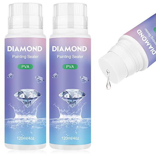 NAIMOER Diamond Painting Versiegelung für glitzernde Bilder & festen Halt Steinchen, Diamond Painting und Puzzle Zubehör, Versiegelung für Diamant Malerei (240 ml) von NAIMOER