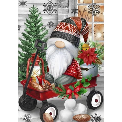 NAIMOER Gnomes Diamond Painting Erwachsene, Diamant Painting Bilder Diamond Painting Weihnachten Erwachsene LKW Diamond Painting Kinder 5D Diamant Malerei Set für Home Décor(30x40cm) von NAIMOER