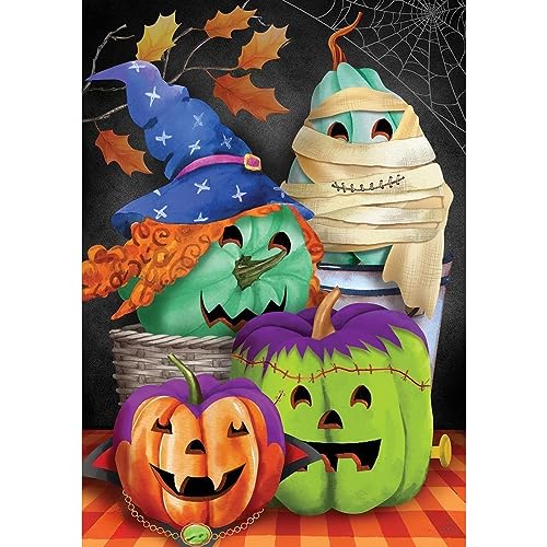 NAIMOER Halloween Diamond Painting Erwachsene, 5D Kürbis Diamant Painting Bilder Erwachsene, DIY Geist Diamond Painting Erwachsene Bilder Diamant Malerei Kinder Set für Home Dekor 30x40cm von NAIMOER