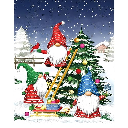 NAIMOER Weihnachten Diamond Painting Weihnachtsbaum Diamant Painting Bilder, Diamond Painting Erwachsene Diamond Painting Bilder Gnomes 5D Diamant Malerei für Home Wand Décor(30x40cm) von NAIMOER