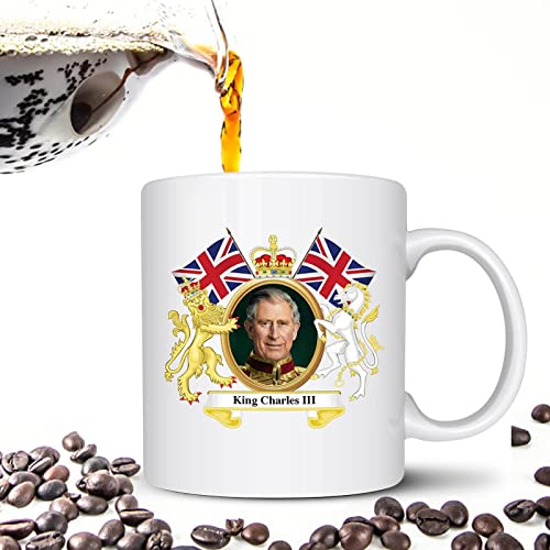 König Charles III Becher, King Charles Krönungsbecher, King Charles Krönungsbecher, Gedruckte Teetasse Kaffee Tasse Für Haus, Büro, Schule, Wohnung, Hotel, Cafe von NAIXUE