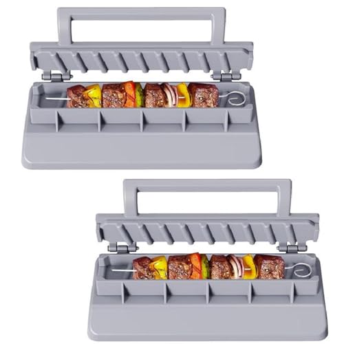 Kebab Maker | Pla-stic Kebab Press | Manuelle Kabob-Form | Tragbare Kabob-Maker Grillspieße | Kabab Maker Maschine | Kebab Making Tool | Wiederverwendbarer einfacher Kabob Maker für Grillparty von NAIYAN