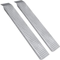 2X Auffahrrampe Stahl Laderampe Rampe, 160cm Verladerampen Max 400 kg Verladerampe Verladeschiene Verzinkter Stahl Antirutsch für Auto Motorrad Quad von NAIZY