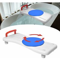 Badewannenbrett 75,5x34cm Badewannensitz Senioren Erwachsene mit 360° Drehplatte 41-63cm Einstellbar Wannenbrett pp Sitzbrett max. 150KG, Rot Griff Badewannenbrett 75,5x34cm Badewannensitz Senioren Erwachsene mit 360° Drehplatte 41-63cm Einstellbar Wannenbrett pp Sitzbrett max. 150KG, Rot Griff von NAIZY