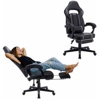 Naizy - Bürostuhl Ergonomisch Office Chair bis 150kg Drehstuhl Höhenverstellbar Schreibtischstuhl mit Fußstütze und Lendenwirbelstütze Bürosessel von NAIZY