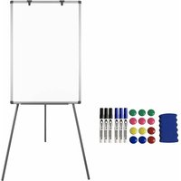 Flipchart Magnetisch Whiteboard Flipcharts Multifunktional White Board mit Ständer Höhenverstellbar Whiteboards mit Haken & Radierer & Magneten & von NAIZY