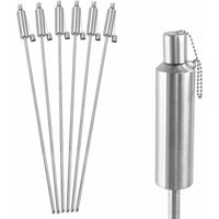 Gartenfackeln für Draußen Öl 6er Set Ölfackel Edelstahl 330 ml mit Fiberglas Docht und Löschkappe 115 cm Hoch Fakeln für Draussen Garten Rasen NAIZY Gartenfackeln für Draußen Öl 6er Set Ölfackel Edelstahl 330 ml mit Fiberglas Docht und Löschkappe 115 cm Hoch Fakeln für Draussen Garten Rasen NAIZY von NAIZY