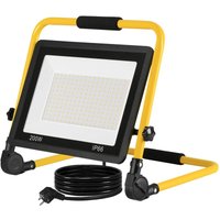 LED Baustrahler Arbeitsleuchte 200W 16000LM Kaltweiß Austellenlampe LED Fluter Floodlight 3M Kabel und Faltbarer Ständer für Werkstatt - 200W von NAIZY