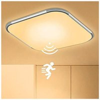 Led Deckenleuchte mit Bewegungsmelder 24W led Sensor Deckenlampe Flurleuchte Moderne Rund Deckenlampe mitfür Wohnzimmer Schlafzimmer 30x30cm Warmweiß von NAIZY