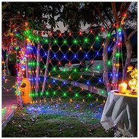 LED Lichternetz 6x4m 480LEDs Lichterkettennetz RGB Lichtervorhang mit 8 Modi Stecker Lichterkette Dunkelgrüne Lichtlinie Weihnachtsbeleuchtung von NAIZY