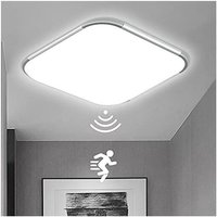 Led Deckenleuchte mit Bewegungsmelder 24W led Sensor Deckenlampe Flurleuchte Moderne Rund Deckenlampe mitfür Wohnzimmer Schlafzimmer 30x30cm Kaltweiß von NAIZY