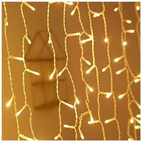 Lichterkette 5m 200LEDs Eisregen Lichterkette Warmweiß Lichtervorhang mit 8 Leuchtmodi Speicherfunktion Lichtervorhang IP44 Wasserdicht von NAIZY