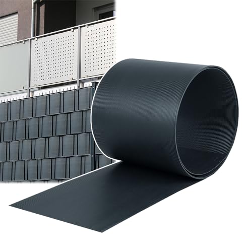 NAIZY 10x Sichtschutzstreifen Hart PVC Sichtschutzfolie 2,5m x 19cm Sichtschutz Zaun Rolle Blickdicht Doppelstabmattenzaun Sichtschutz Windschutz, Anthrazit NAIZY 10x Sichtschutzstreifen Hart PVC Sichtschutzfolie 2,5m x 19cm Sichtschutz Zaun Rolle Blickdicht Doppelstabmattenzaun Sichtschutz Windschutz, Anthrazit von NAIZY