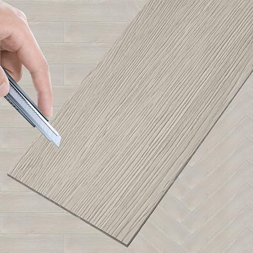 NAIZY 18pcs PVC Bodenbelag 91,44cm x 15,24cm x 2mm Vinylboden Selbstklebend Dekors Wählbar Laminatboden Rutschfeste Wasserdicht Schneidbar Klebevinyl, Typ 1817-10 (2,51 m²) von NAIZY