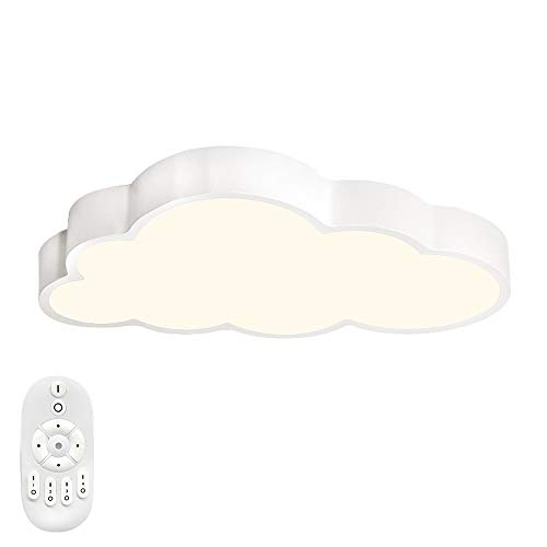 NAIZY Deckenlampe 48W LED Deckenleuchte dimmbar Wolken Lamp Schlafzimmer Wohnzimmer Modern Schlafzimmerlampe mit Fernbedienung Kinderzimmerlampe von NAIZY