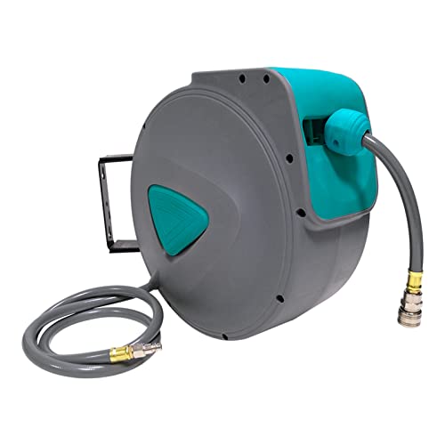 NAIZY Druckluftschlauch 10m Schlauchtrommel Automatik Aufroller 1/4" Anschluss Schlauchaufroller Automatisch Druckluft mit Schnellkupplung und Arretierkugel, Grau NAIZY Druckluftschlauch 10m Schlauchtrommel Automatik Aufroller 1/4" Anschluss Schlauchaufroller Automatisch Druckluft mit Schnellkupplung und Arretierkugel, Grau von NAIZY