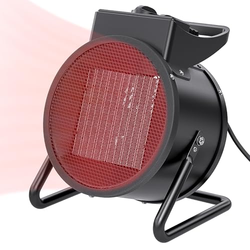 NAIZY Heizlüfter Energiesparend 3KW Leise Keramik Heizgerät Elektroheizung mit Überhitzungsschutz und Schnellheizer Bauheizer, Schwarz von NAIZY