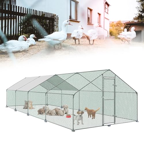 NAIZY Hühnerstall Hühner Freilaufgehege XXL 3x8x2m mit PE Sonnenschutzdach und Schloss Chicken Run Hühnergehege Hühnerauslauf für Voliere Hühner Kleintiere Ente Kaninchen NAIZY Hühnerstall Hühner Freilaufgehege XXL 3x8x2m mit PE Sonnenschutzdach und Schloss Chicken Run Hühnergehege Hühnerauslauf für Voliere Hühner Kleintiere Ente Kaninchen von NAIZY