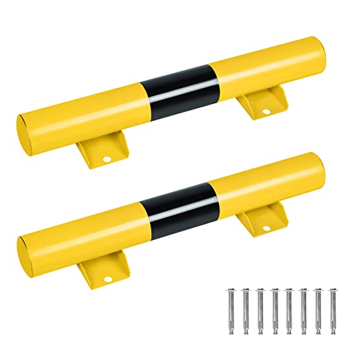 NAIZY Radstopper 2er Metall Parkstopper Parkplatzbegrenzung 60x13x9cm Parkplatzmarkierung mit Dehnschraube Parkplatzsperre Schwarz und Gelb Parkbegrenzung Einparkhilfe für Garage (Metall-Typ) von NAIZY